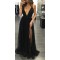Sexy Long Black V-Neck Prom Dresses Party Evening Gowns 3020267