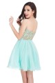 A-Line Sweetheart Gold Lace Appliques Short Purple Prom Dresses Party Evening Gowns 3020285