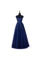 A-Line Illusion Neckline Lace Long Prom Dresses Party Evening Gowns 3020287