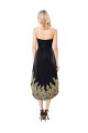 High Low Sweetheart Short Black Gold Lace Appliques Prom Dresses Party Evening Gowns 3020291