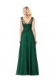 A-Line Illusion Neckline Lace Chiffon Prom Dresses Party Evening Gowns 3020294
