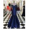Mermaid Off-the-Shoulder V-Neck Long Blue Prom Dresses Party Evening Gowns 3020304