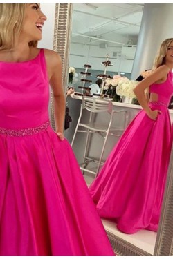 A-Line Beaded Long Prom Dresses Party Evening Gowns 3020315
