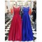 A-Line Lace and Satin Long Prom Dresses Party Evening Gowns 3020318