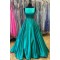 A-Line Long Green Beaded Long Prom Dresses Party Evening Gowns 3020342