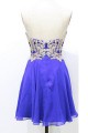Short Blue Chiffon Lace Homecoming Cocktail Prom Dresses 3020343