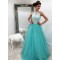 Halter Lace and Tulle Long Prom Dresses Party Evening Gowns 3020346