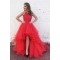 High Low Beaded Red Prom Dresses Party Evening Gowns 3020349