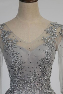 Ball Gown V-Neck Lace Appliques Prom Dresses Party Evening Gowns 3020350