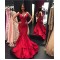 Sexy Mermaid Long Red Prom Dresses Party Evening Gowns 3020351