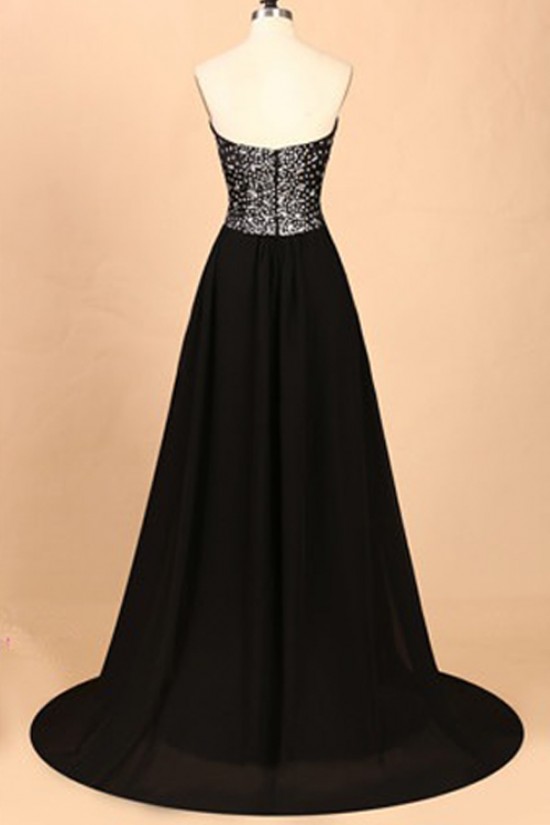 A-Line Sweetheart Beaded Long Black Prom Dresses Party Evening Gowns 3020359 A-Line Sweetheart Beaded Long Black Prom Dresses Party Evening Gowns 3020359