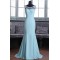 Mermaid Long Blue Beaded Lace Prom Dresses Party Evening Gowns 3020369