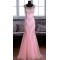 Long Pink Beaded Mermaid Lace Tulle Prom Dresses Party Evening Gowns 3020370