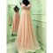 Lace and Tulle Illusion Bodice Long Prom Dresses Party Evening Gowns 3020376