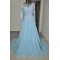 A-Line Long Sleeves Illusion Neckline Lace Beaded Prom Dresses Party Evening Gowns 3020394