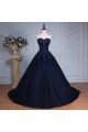 Long Blue Sweetheart Beaded Lace Prom Dresses Party Evening Gowns 3020402