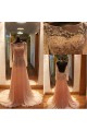 A-Line Long Sleeves Beaded Backless Prom Dresses Party Evening Gowns 3020411