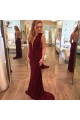 Sexy Long Burgundy Chiffon Prom Dresses Party Evening Gowns 3020412