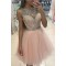 Beaded Short/Mini Tulle Homecoming Cocktail Prom Dresses 3020422