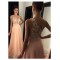 A-Line One-Shoulder Beaded Lace Chiffon Prom Dresses Party Evening Gowns 3020444