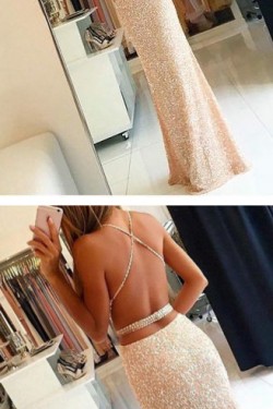 Beaded Sequins Long Prom Dresses Party Evening Gowns 3020461