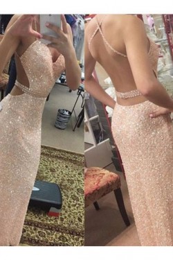 Beaded Sequins Long Prom Dresses Party Evening Gowns 3020461