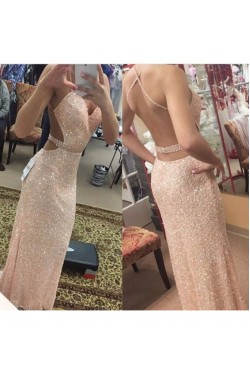 Beaded Sequins Long Prom Dresses Party Evening Gowns 3020461