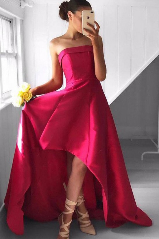 High Low Strapless Prom Dresses Party Evening Gowns 3020471