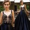 A-Line Long Black Lace Prom Dresses Party Evening Gowns 3020487