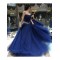 Long Blue Beaded Prom Dresses Party Evening Gowns 3020489