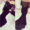 Mermaid Off-the-Shoulder Lace Long Sleeves Prom Dresses Party Evening Gowns 3020505