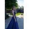 A-Line Beaded Halter Long Blue Prom Dresses Party Evening Gowns 3020507