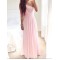 Long Pink One-Shoulder Chiffon Prom Dresses Party Evening Gowns 3020512