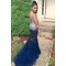 Mermaid Beaded Long Blue Prom Dresses Party Evening Gowns 3020513