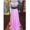 Long Pink Beaded Chiffon Prom Dresses Party Evening Gowns 3020522