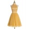Short Yellow Homecoming Cocktail Prom Dresses 3020524