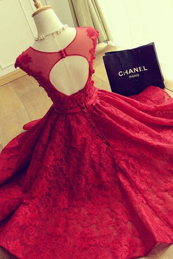 Short Burgundy Lace Keyhole Back Homecoming Cocktail Prom Dresses 3020532 Short Burgundy Lace Keyhole Back Homecoming Cocktail Prom Dresses 3020532