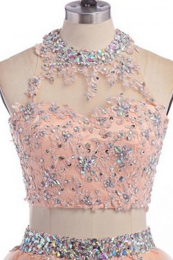 Beaded Lace Tulle Homecoming Cocktail Prom Dresses Party Evening Gowns 3020543