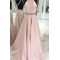 Long Pink Backless Beaded Halter Party Prom Evening Dresses 3020552