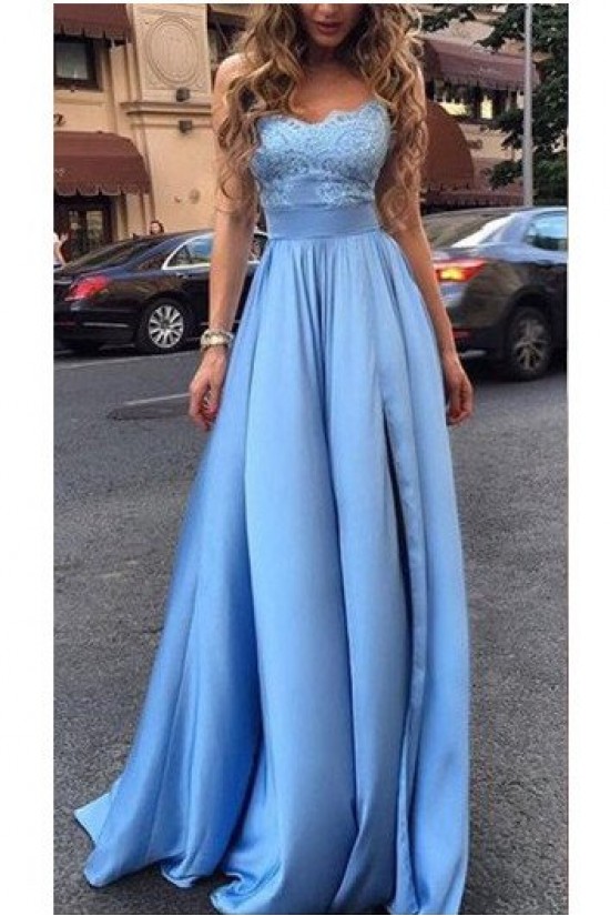Elegant Long Blue Lace Prom Evening Dresses 3020584 Elegant Long Blue Lace Prom Evening Dresses 3020584