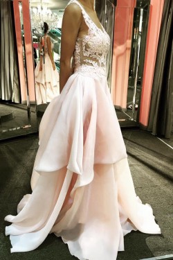 Sexy V-Neck Long Prom Evening Dresses 3020603