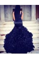 Mermaid Deep V-Neck Long Prom Evening Party Dresses 3020625