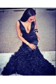 Mermaid Deep V-Neck Long Prom Evening Party Dresses 3020625