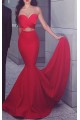 Long Red Mermaid Sweetheart Prom Evening Party Dresses 3020630
