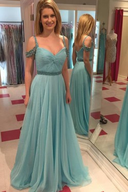 Beaded Long Chiffon Prom Evening Party Dresses 3020640