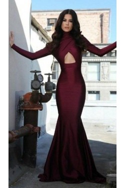 Mermaid Long Sleeves Prom Evening Party Dresses 3020670