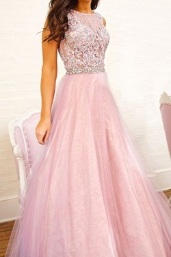 Elegant Long Pink Prom Evening Party Dresses 3020687