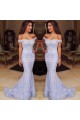 Mermaid Off-the-Shoulder Lace Long Prom Evening Party Dresses 3020690