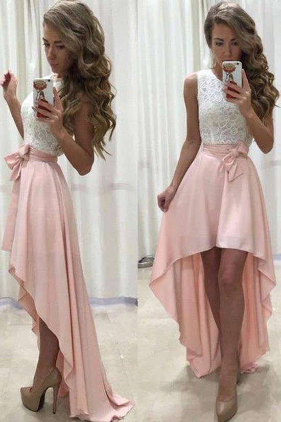 High Low Lace White Pink Prom Evening Party homecoming Graduation Dresses 3020691 High Low Lace White Pink Prom Evening Party homecoming Graduation Dresses 3020691