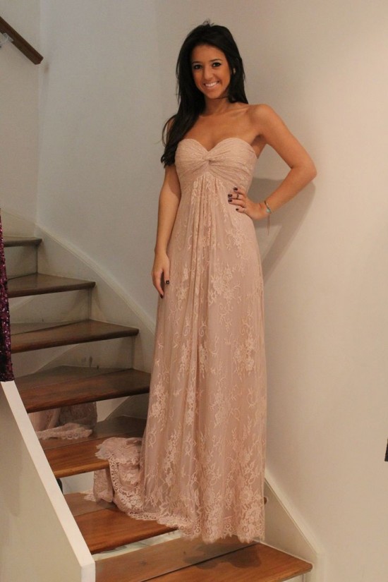 Empire Sweetheart Lace Long Prom Evening Party Maternity Dresses 3020714